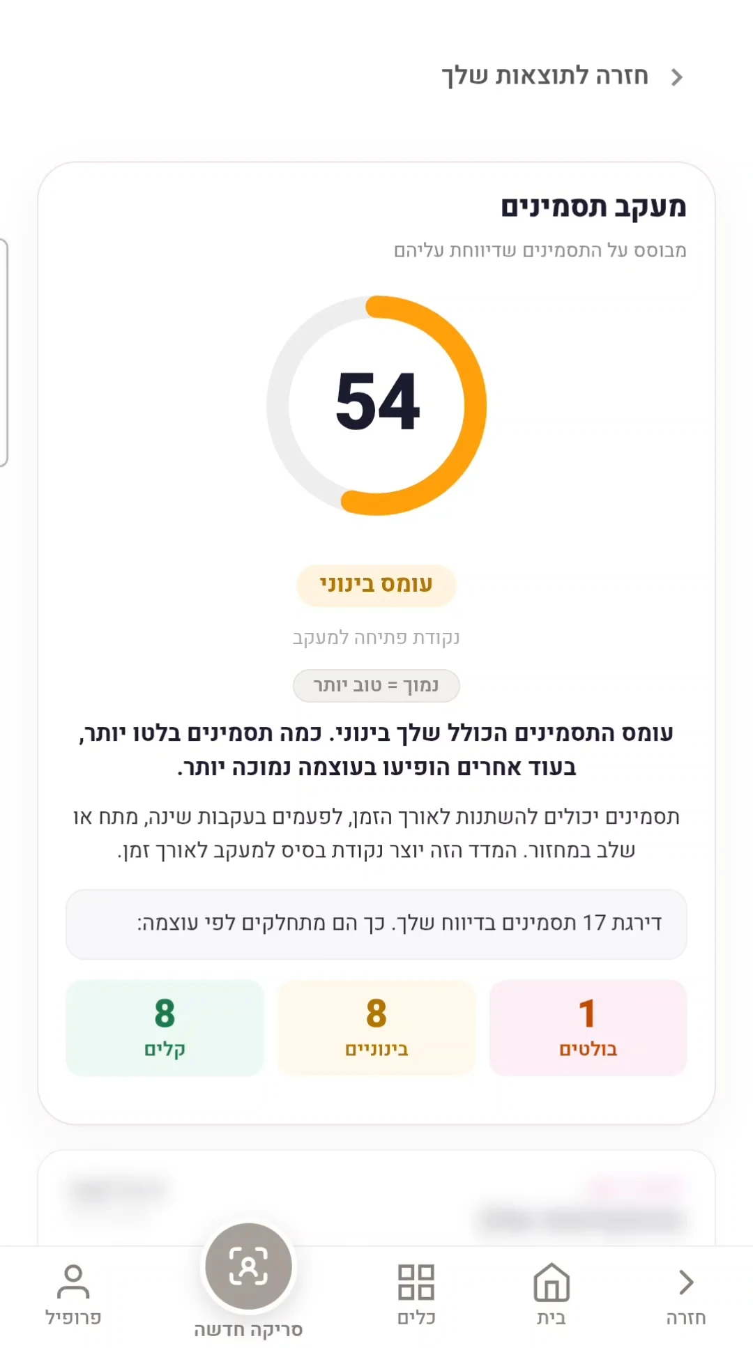 מסך תמונת מצב של תסמינים אמיתי של Peritale בטלפון